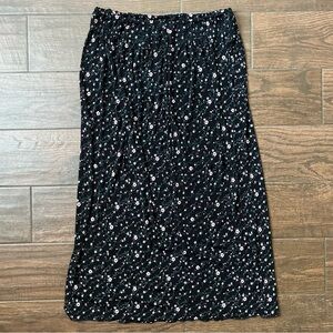 Black and pink floral skirt